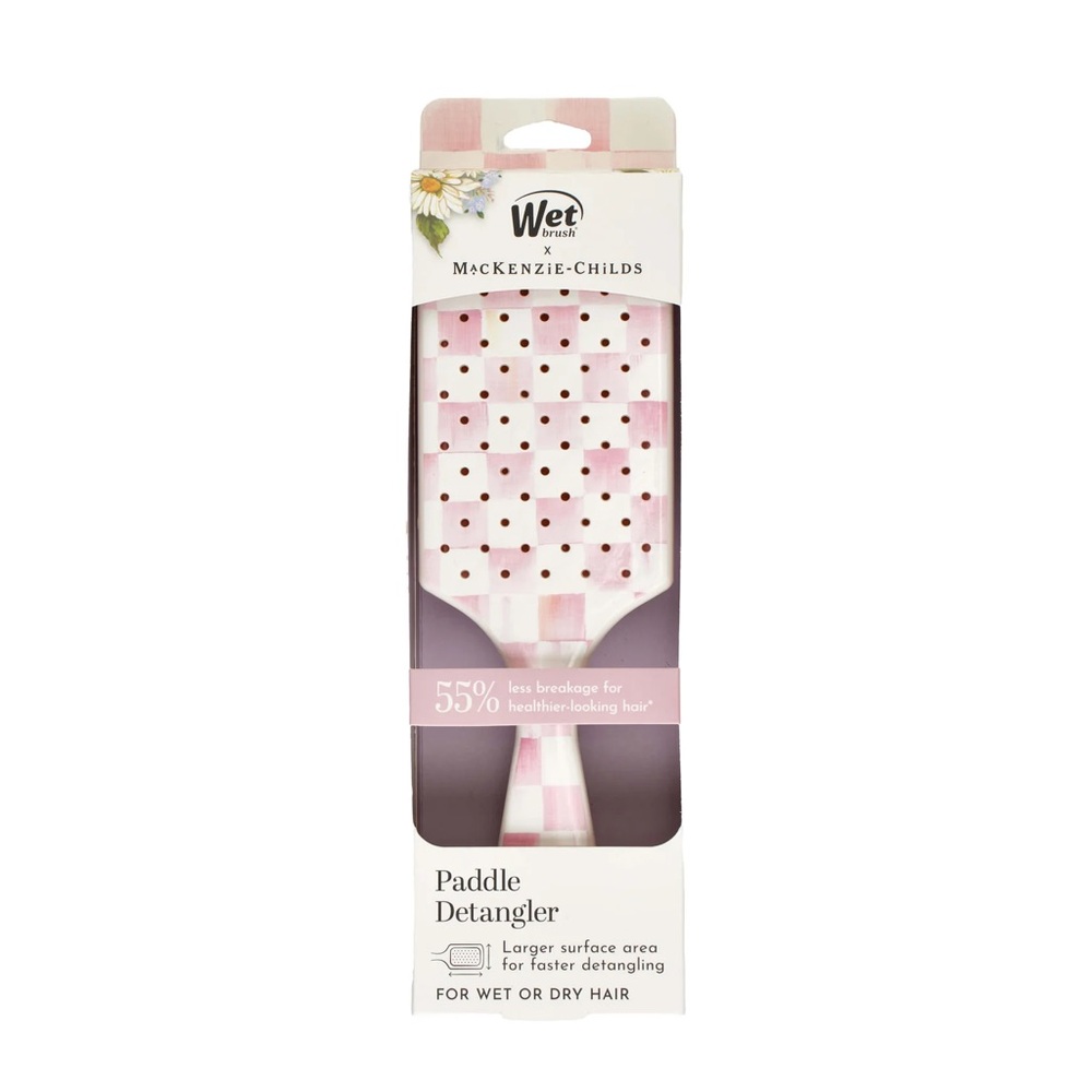 MacKenzie-Childs x Wet Brush Paddle Detangler - Rosy Check